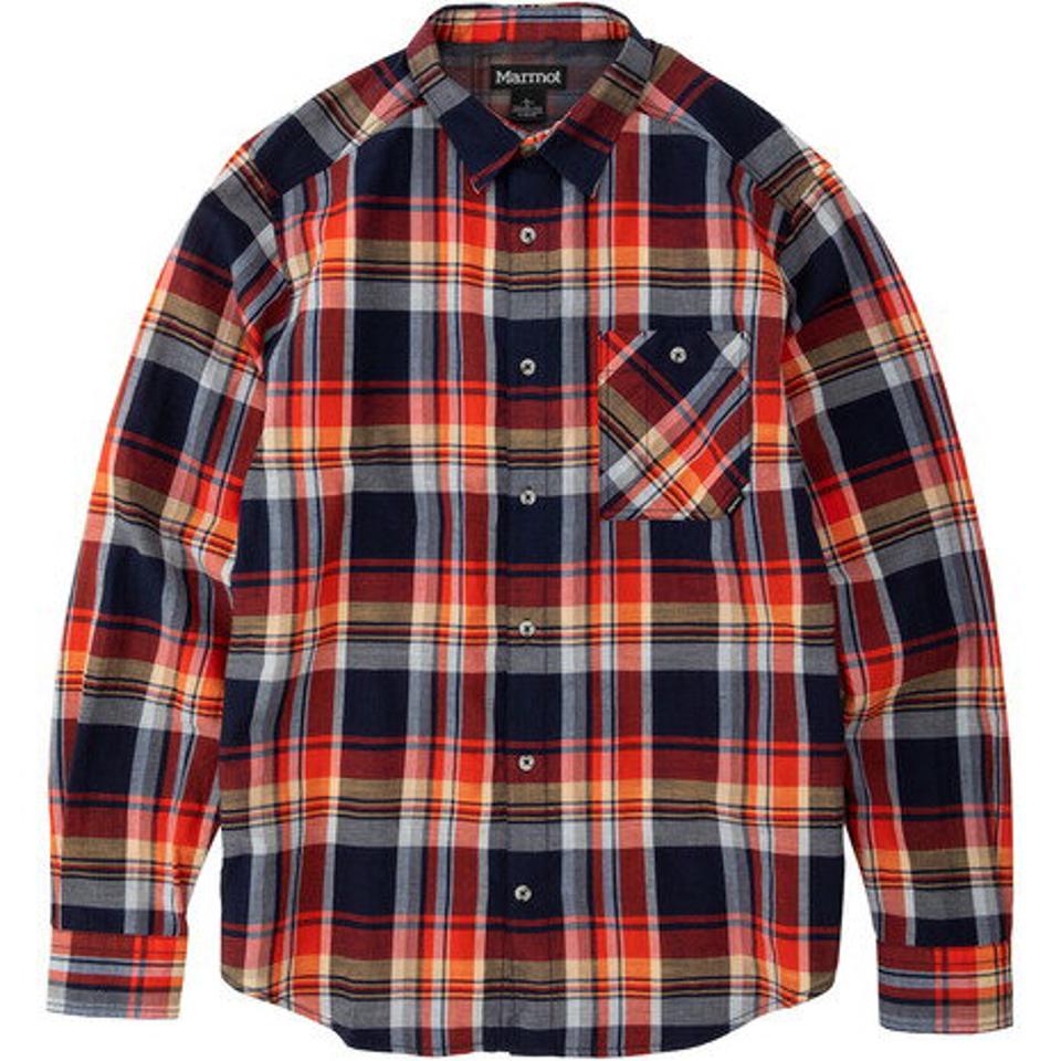 マーモット（Marmot） シーエルプラッドロングスリーブシャツ ネイビー TOMRJB74 NV 長袖 チェック柄 トップス カジュアル アウトドア スポーツ 登山 （メンズ）