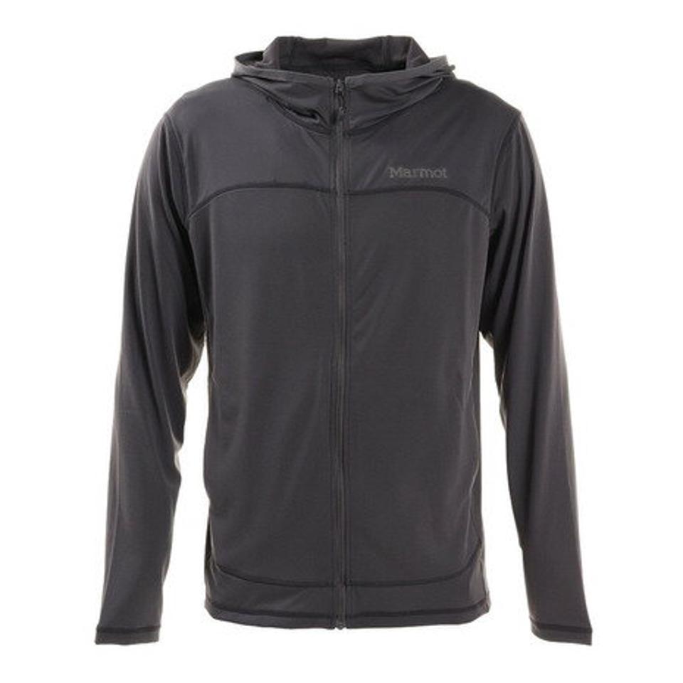 マーモット（Marmot）（メンズ） サンスクリーンライトフーディー チャコール TOMRJB65 フルジップパーカー 長袖 カジュアル UVカット 吸水 速乾 上着