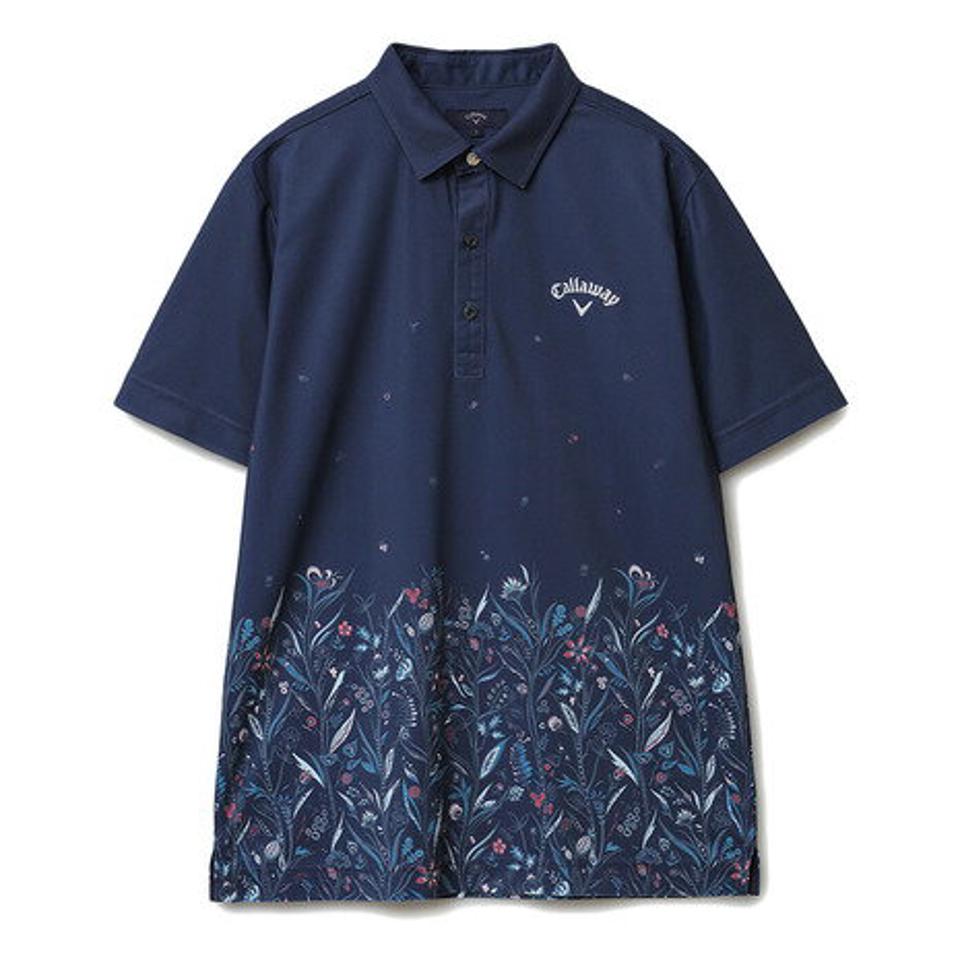 キャロウェイ（CALLAWAY）（メンズ） ゴルフウェア 吸汗 速乾 半袖 ポロシャツ 花柄 フラワープリントカノコ C22134106