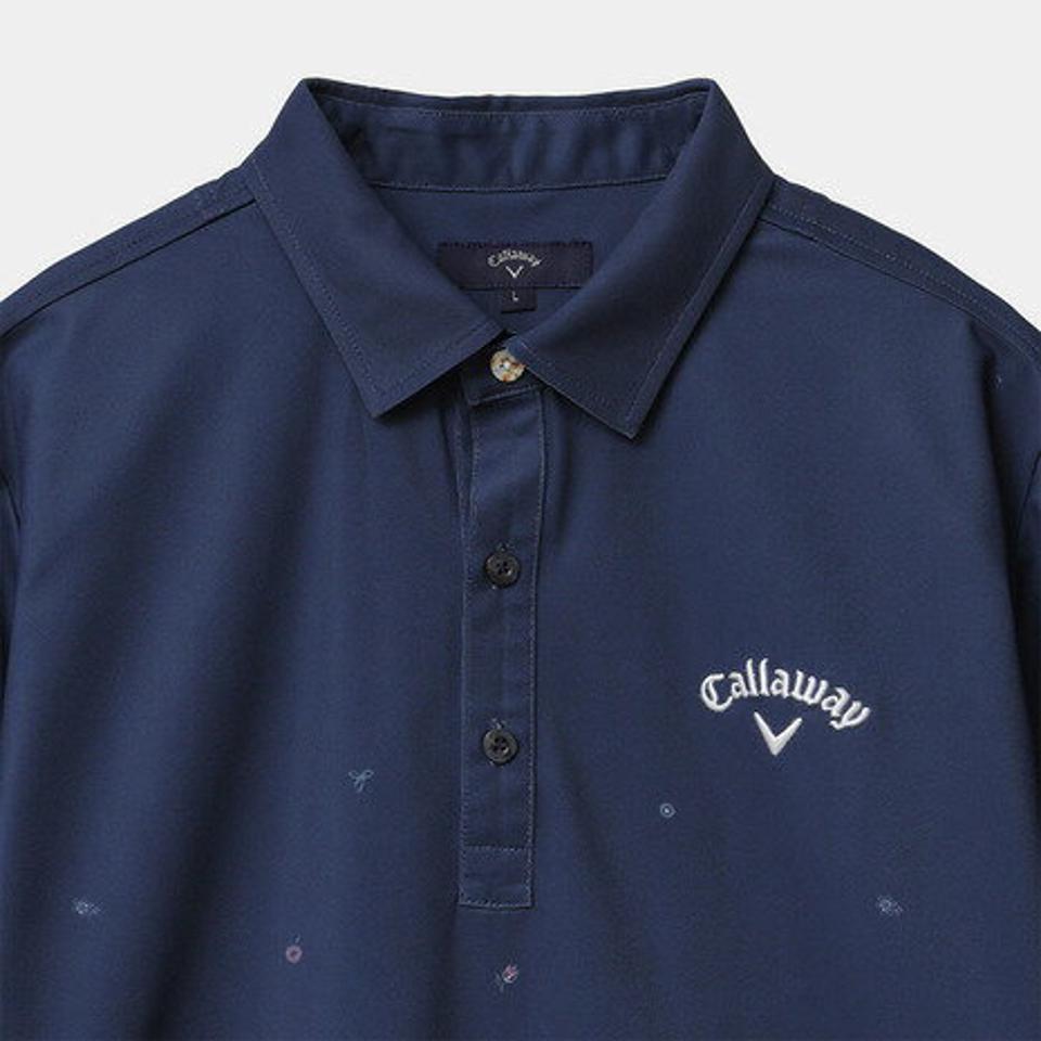 キャロウェイ（CALLAWAY）（メンズ） ゴルフウェア 吸汗 速乾 半袖 ポロシャツ 花柄 フラワープリントカノコ C22134106