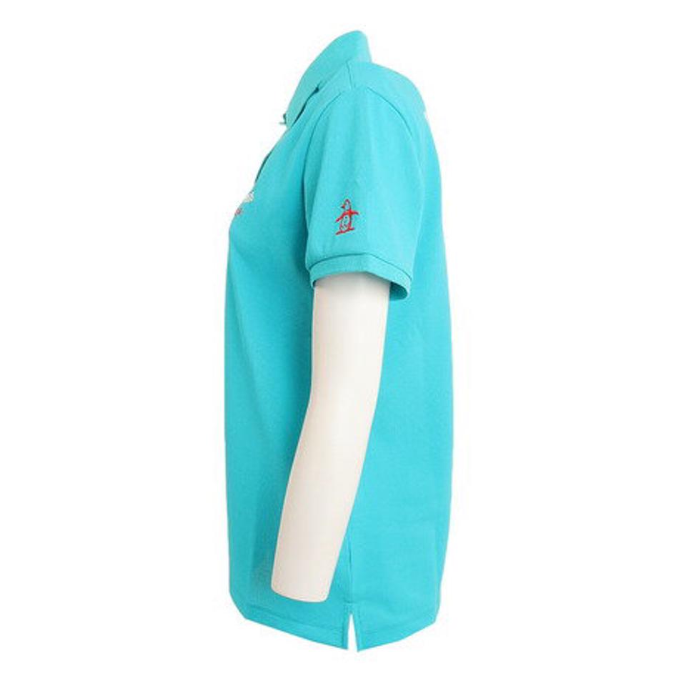 マンシングウエア（MUNSING WEAR） ゴルフウェア 吸汗速乾 UVカット Coolist D-Tec ストレッチ鹿の子 スリーポイント 半袖ポロシャツ MGWTJA04CH BL00 （レディース）