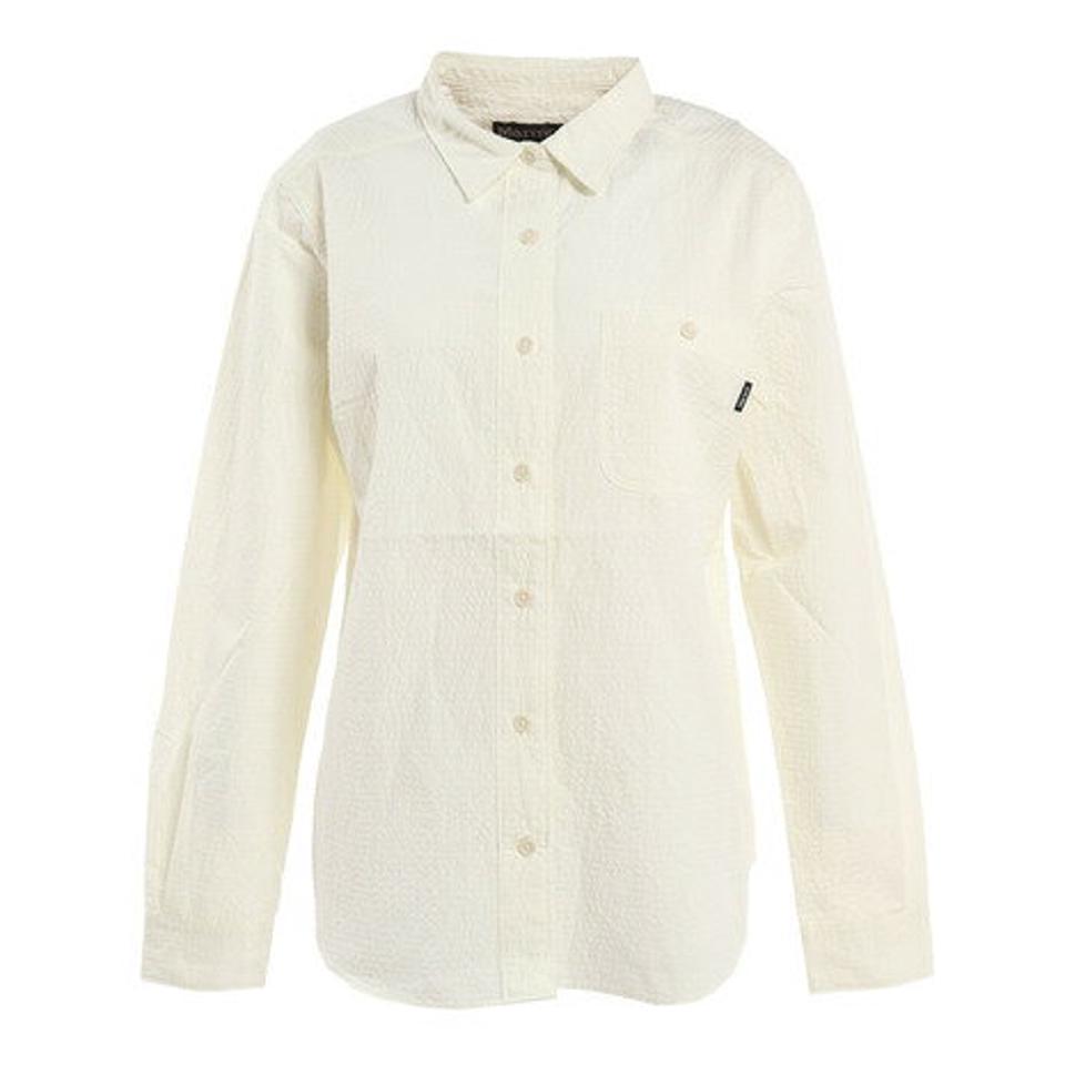 【5/15限定 エントリー＆3点以上ご購入でP最大10倍】マーモット（Marmot） 長袖シャツ Plain TOWTJB93XB WH （レディース）
