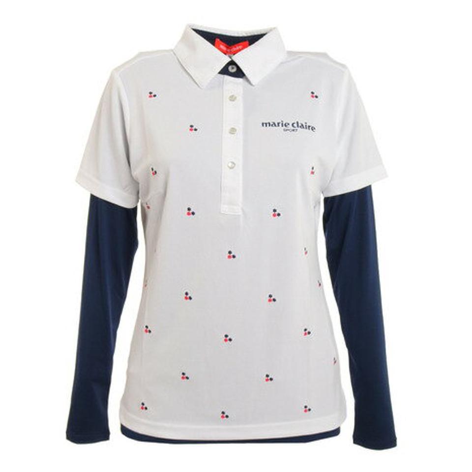 マリ・クレール スポール（marie claire sport） ゴルフウェア 吸汗速乾 UVカット ひんやり 半袖ポロシャツ+インナーセット 712506 （レディース）