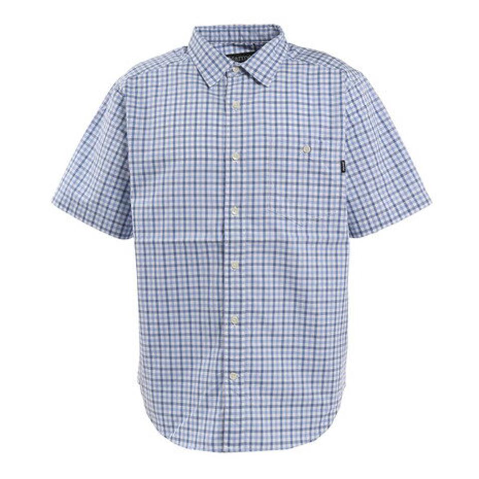 マーモット（Marmot） 半袖シャツ Gingham Check TOMTJA84XB BL （メンズ）