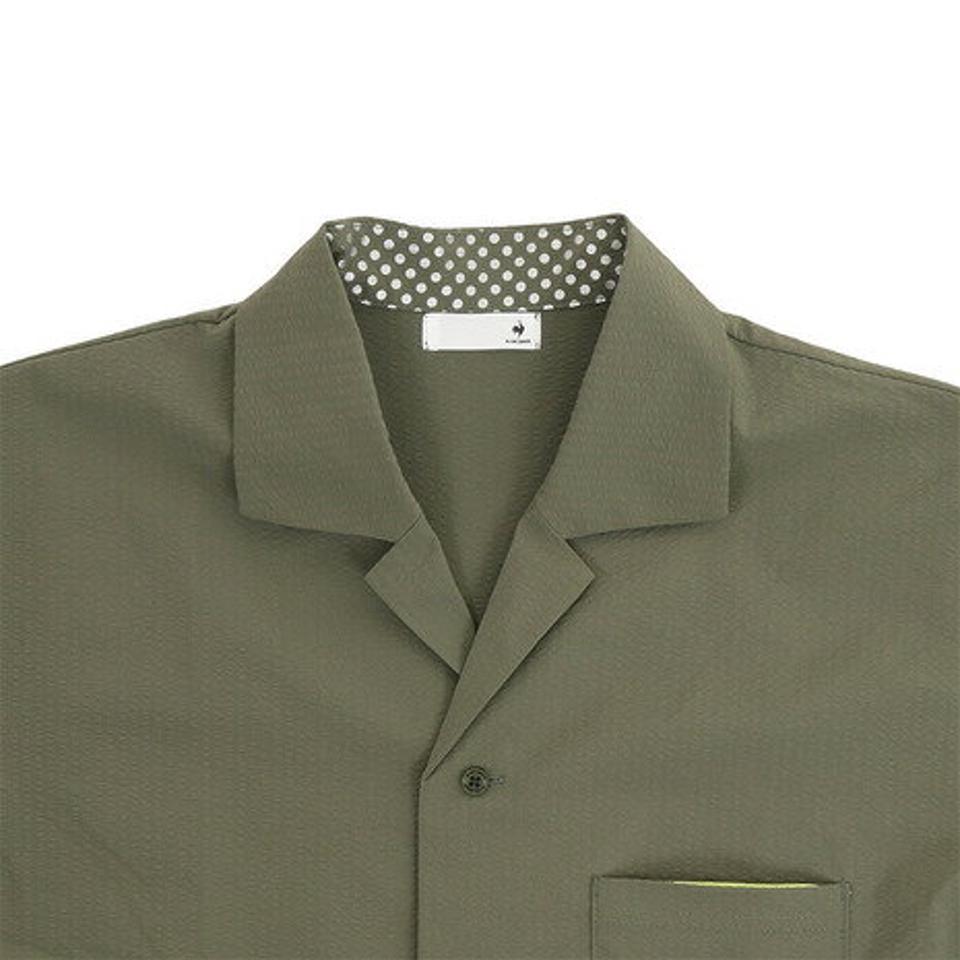 ルコック スポルティフ（le coq sportif）（メンズ）半袖シャツ メンズ SOLOドライタッチ オープンシャツ QMMTJA65XB KH