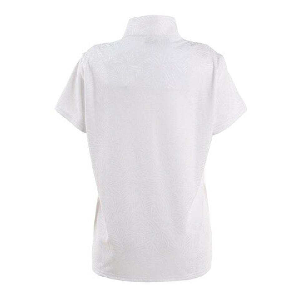マンシングウエア（MUNSING WEAR） ゴルフウェア ジャガード ハーフジップ半袖シャツ MGWTJA02CH WH00 （レディース）