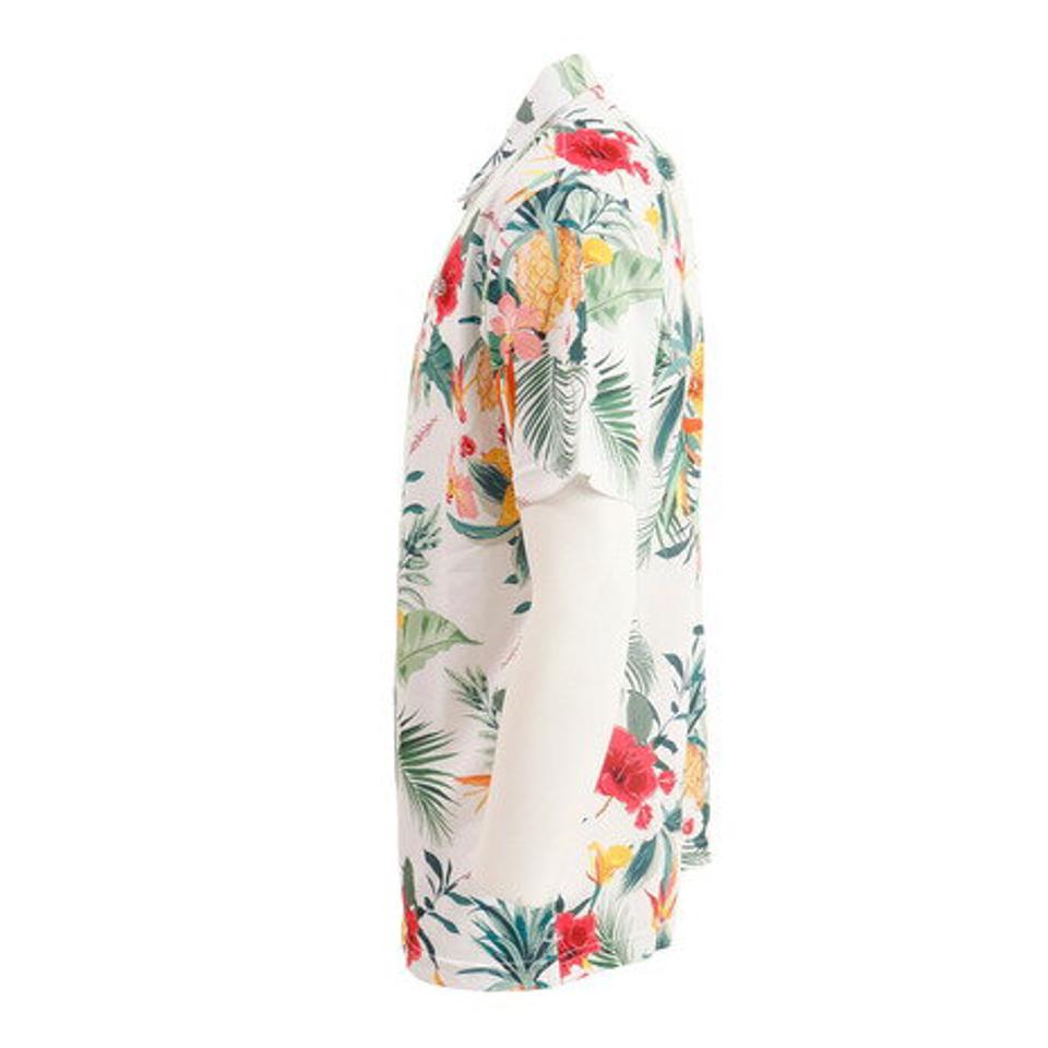 【5/15限定 エントリー＆3点以上ご購入でP最大10倍】ニューエラ（NEW ERA） ゴルフウェア 吸汗速乾 UVカット 抗菌防臭 テック ホワイトボタニカル 半袖ポロシャツ 13061584 （メンズ）