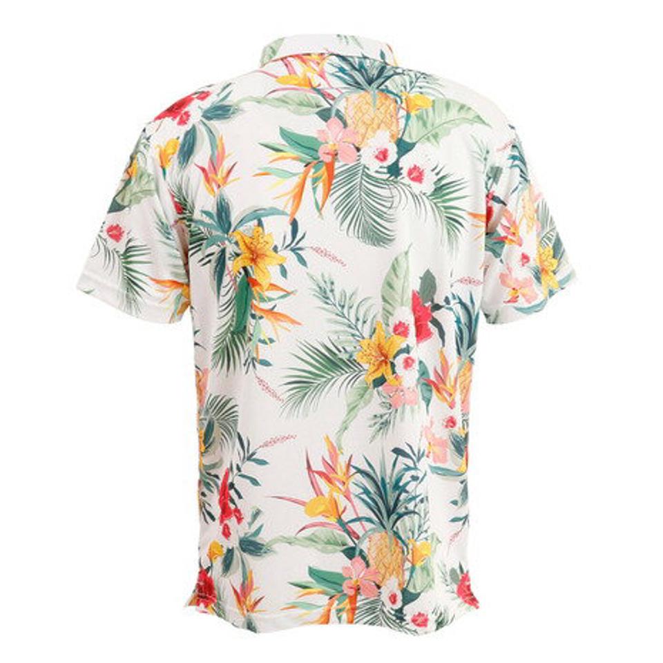 【5/15限定 エントリー＆3点以上ご購入でP最大10倍】ニューエラ（NEW ERA） ゴルフウェア 吸汗速乾 UVカット 抗菌防臭 テック ホワイトボタニカル 半袖ポロシャツ 13061584 （メンズ）