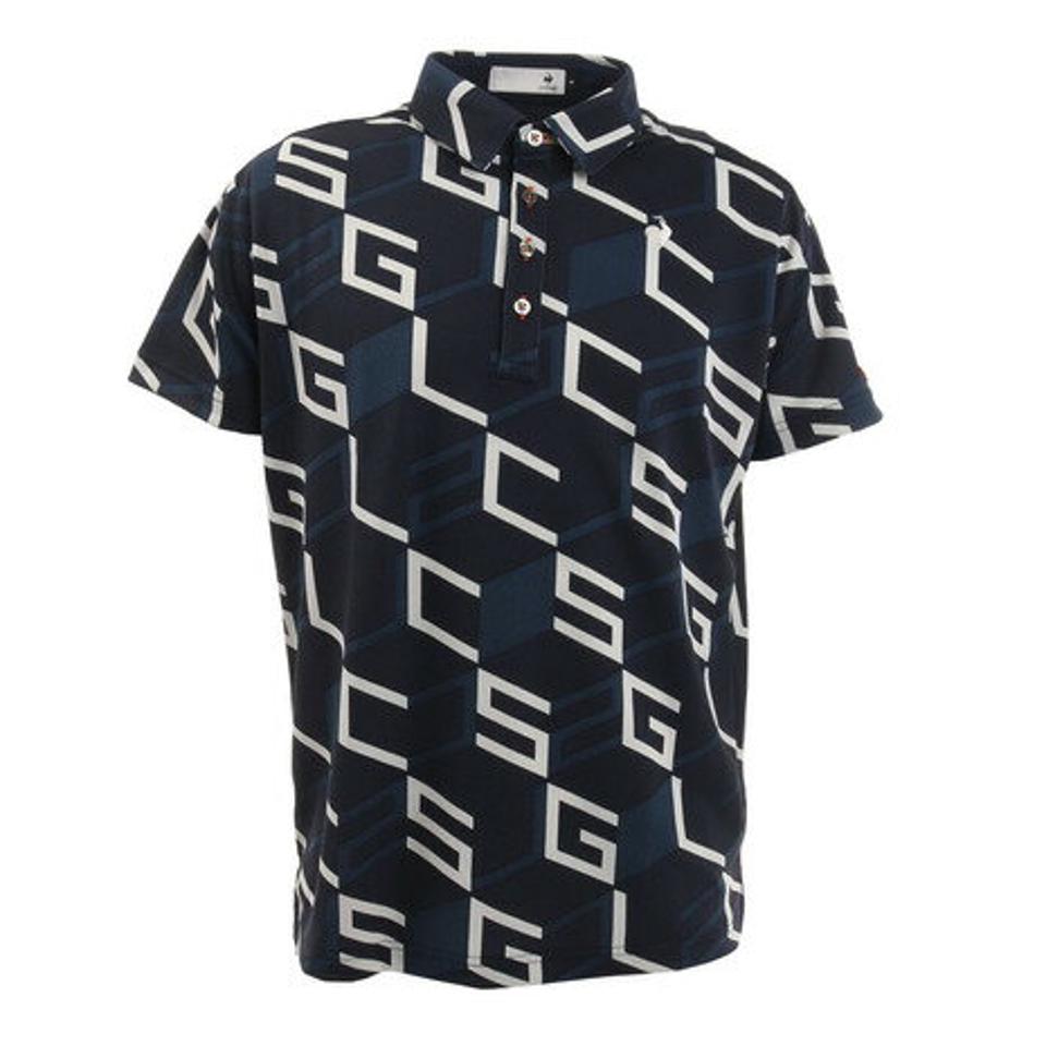 ルコック スポルティフ（Lecoq Sportif） ゴルフウェア GFADダイアゴナル半袖シャツ QGMTJA07 NV00 （メンズ）
