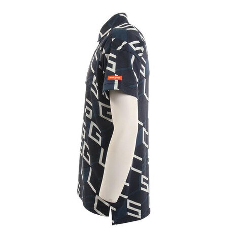 ルコック スポルティフ（Lecoq Sportif） ゴルフウェア GFADダイアゴナル半袖シャツ QGMTJA07 NV00 （メンズ）