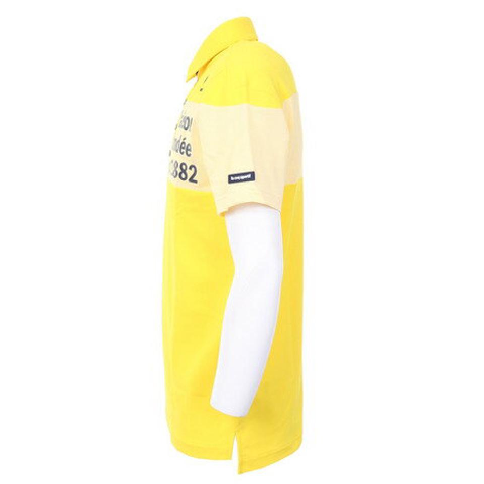ルコック スポルティフ（Lecoq Sportif） ゴルフウェア 吸汗速乾 UVカット 高通気 はっ水 ゴルファーズアドレスカッティング クーリスト 半袖ポロシャツ QGMTJA06 YL00 （メンズ）