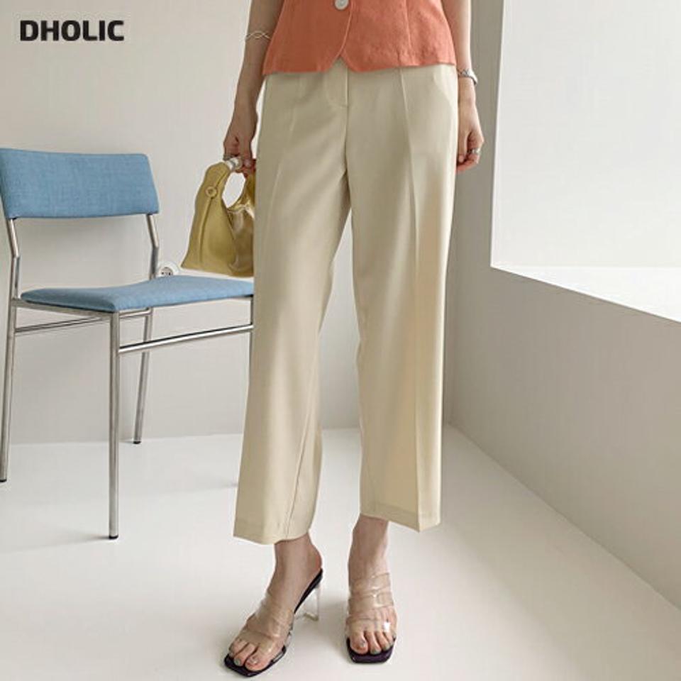 テーパードスラックス・全3色・b72054 レディース 【pt】スラックス ロング丈 パンツ 無地 シンプル ベーシック オフィスカジュアル パステル テーパード ハイウエスト ワイド 春 夏 大人 黄色 フェミニン きれいめ 韓国ファッション ハイホリHIHOLLI