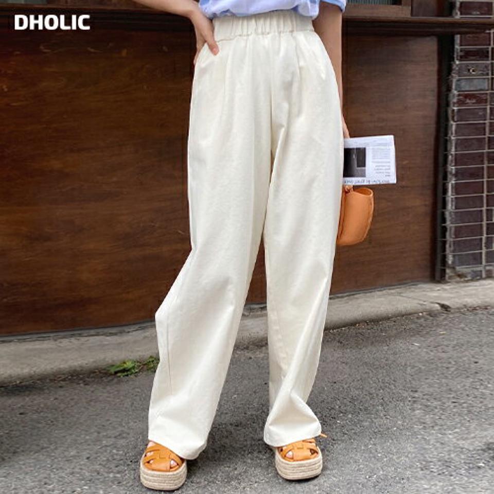 ウエストゴムワイドパンツ・全7色・t00816 レディース 【pt】韓国ファッション ボトムス ロング ロングパンツ ウエストゴム ワイドパンツ ストレート 無地 ベーシック シンプル 体型カバー フェミニン カジュアル 春 秋