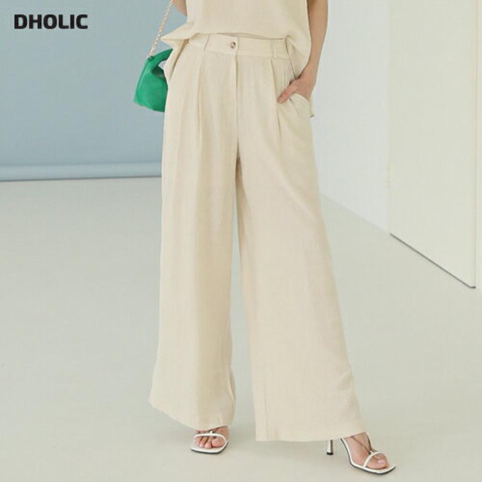 リンクルスリットタックスラックス・全2色・b00297 レディース 【pt】スラックス パンツ ロング丈 単色 無地 シンプル ベーシック 揺れ感 スリット リンクル 春 夏 楽ちん ラフ ゆったり 体型カバー カジュアル 韓国ファッション ハイホリHIHOLLI