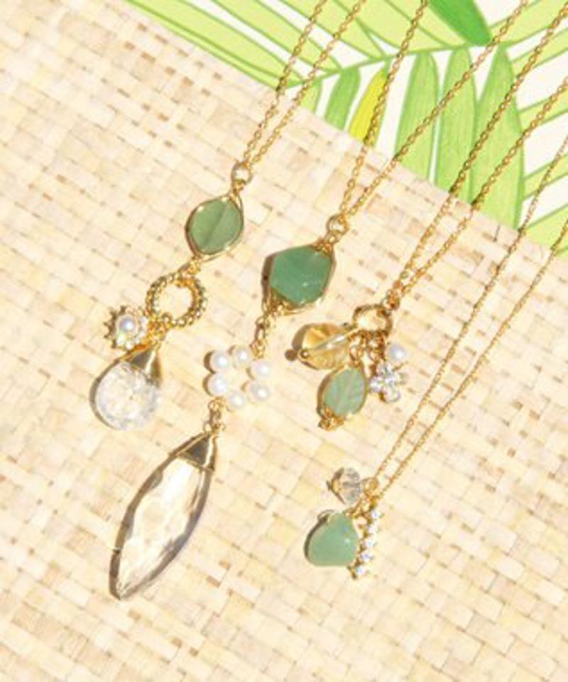 【５月誕生石】アベンチュリン×シトリンネックレス