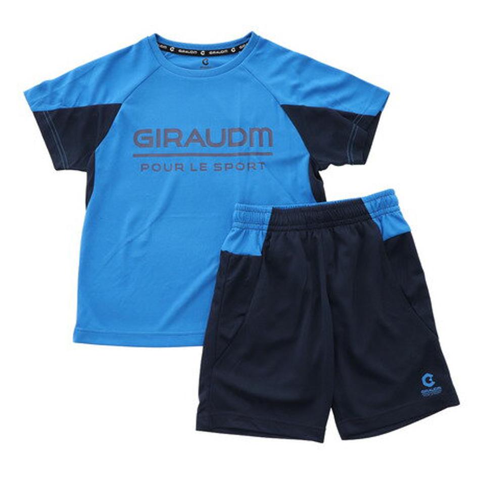 ジローム(GIRAUDM)(キッズ)ドライ 吸汗速乾 UVカット ジュニア Tスーツ 865GM1CD6723 BLU Tシャツ&ハーフパンツセット