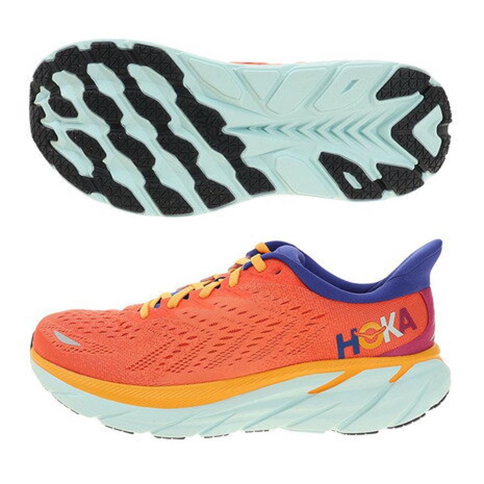 ホカ（HOKA）（メンズ）ランニングシューズ クリフトン8 オレンジ 1119393-FBLN スニーカー 厚底 プレート ジョギング トレーニング 部活