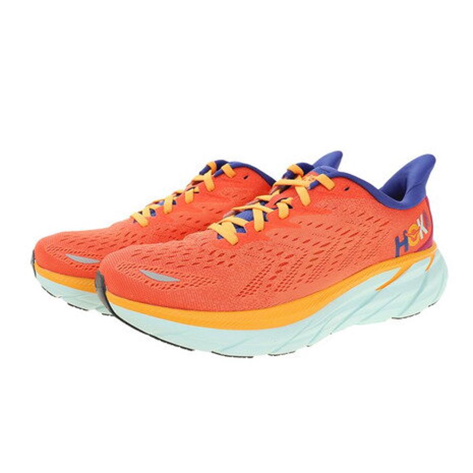 ホカ（HOKA）（メンズ）ランニングシューズ クリフトン8 オレンジ 1119393-FBLN スニーカー 厚底 プレート ジョギング トレーニング 部活