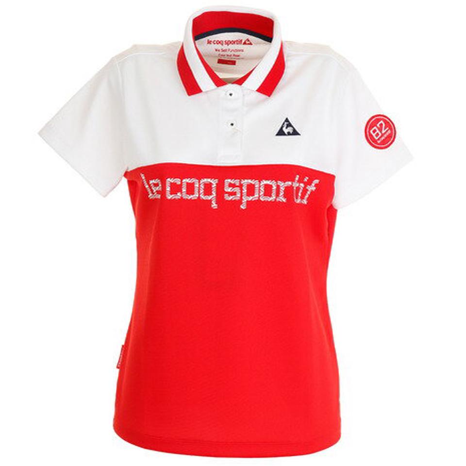 ルコック スポルティフ（Lecoq Sportif） ゴルフ 胸切替半袖シャツ QGWPJA31XB-RD00 （レディース）