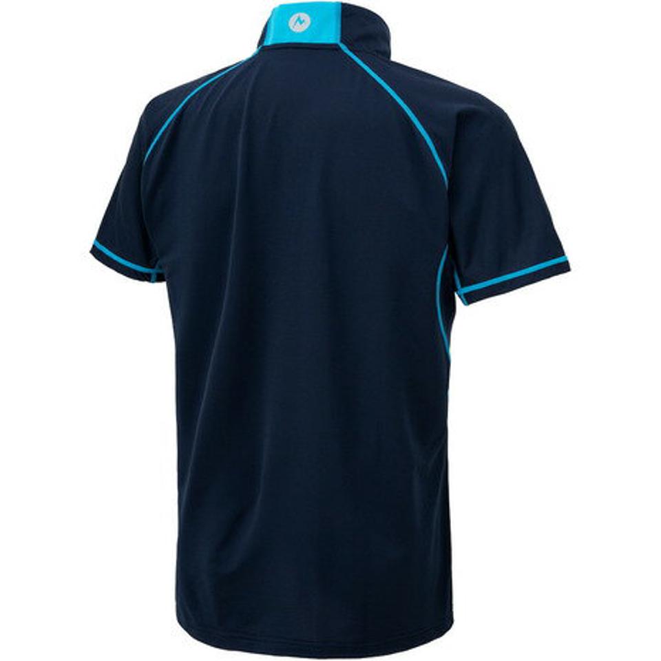 マーモット（Marmot）（メンズ） サンスクリーンクライムスピードハーフス ネイビー TOMRJA63 半袖ジップシャツ トップス カジュアル スポーツ UVカット