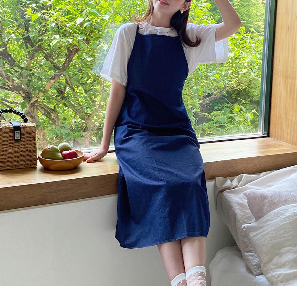 【10%OFF】バックXストラップキャミワンピース・全2色・t67377 レディース 【ops】ワンピース ロング丈 ロングワンピース スリーブレス ノースリーブ キャミソール レイヤード 体型カバー シンプル カジュアル Aライン 春 夏 韓国ファッション opsセール