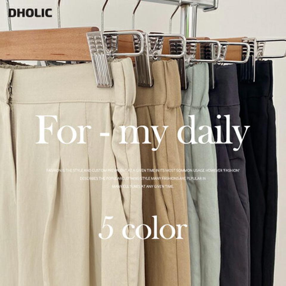 ツータックワイドスラックス・全5色・b67365 レディース 【pt】スラックス パンツ ズボン ロングパンツ ワイド タック 単色 無地 シンプル 大人 オフィスカジュアル カラーパンツ 春 夏 韓国ファッション