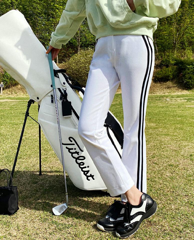 【10%OFF】Bロゴダブルラインパンツ・全2色・02261 レディース 【pt】パンツ ズボン ロングパンツ サイドライン シンプル カジュアル ラフ スポーティー スポーツ 春 夏 秋 韓国ファッション GOLFWEAR ゴルフウェア PTセール