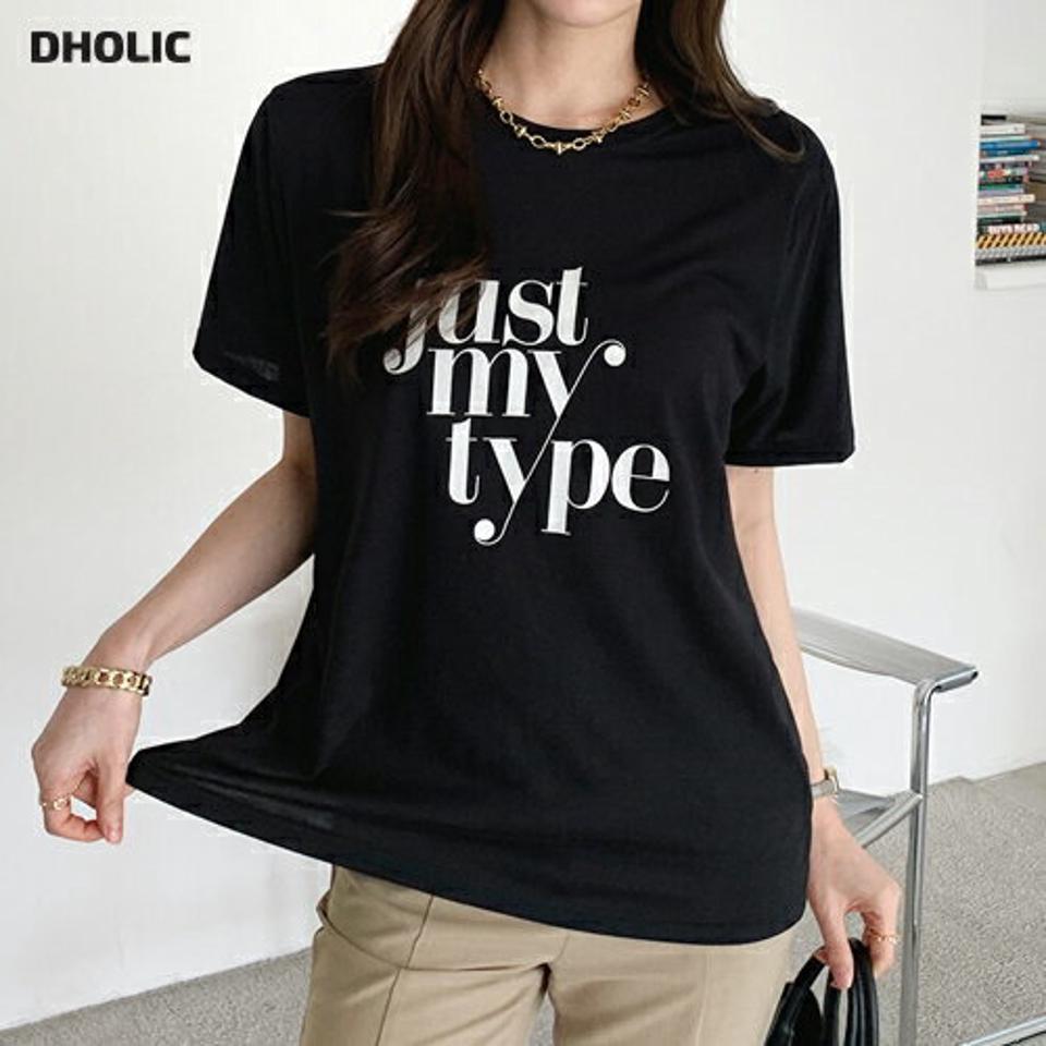 英字レタリングTシャツ・全4色・b71993 レディース 【tops】トップス 半袖 Tシャツ レタリング ロゴ ロゴT ゆったり ラフ 配色 楽ちん カジュアル 春 夏 かわいい 可愛い フェミニン パステル 韓国ファッション ハイホリHIHOLLI