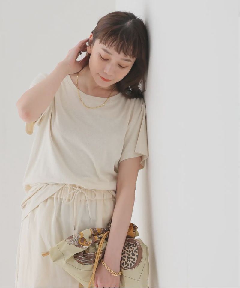 【BASERANGE/ベースレンジ】MAIN SILK TEE：カットソー（JOURNAL STANDARD relume）