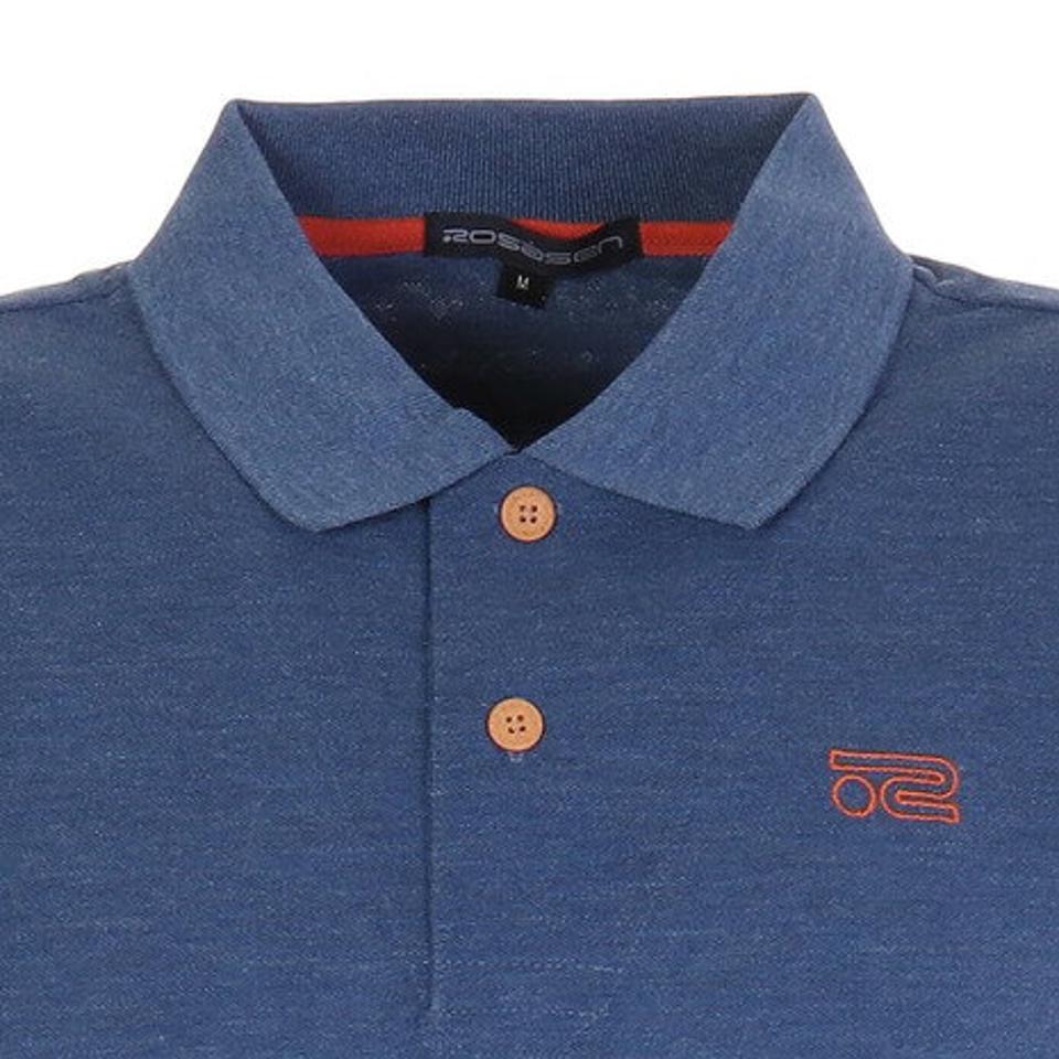 ROSASEN ゴルフウェア ポリエステル杢調半袖ポロシャツ 044-24448-096 （メンズ）