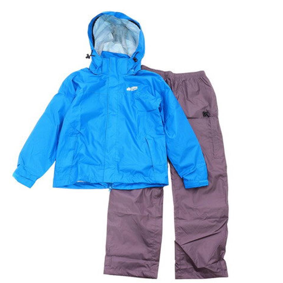 ロゴス（LOGOS）（キッズ）ジュニア レインスーツ 上下 ブルー 28253 BLU レインウェア 防水 カッパ 合羽 雨具 アウトドア キャンプ レジャー 上下 登山