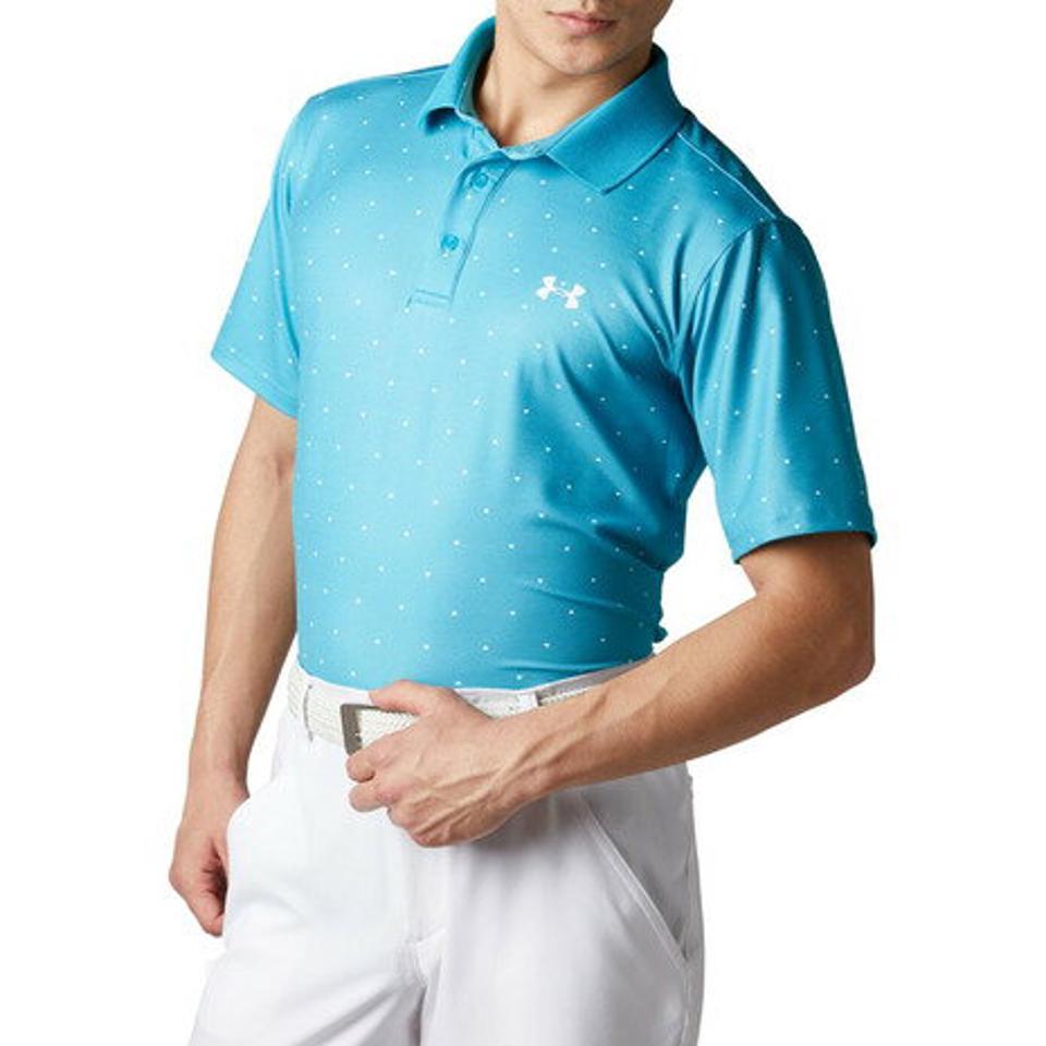 アンダーアーマー（UNDER ARMOUR） ゴルフ プレイオフ ピケ 半袖ポロシャツ 1355453 ESC/WHT GO （メンズ）