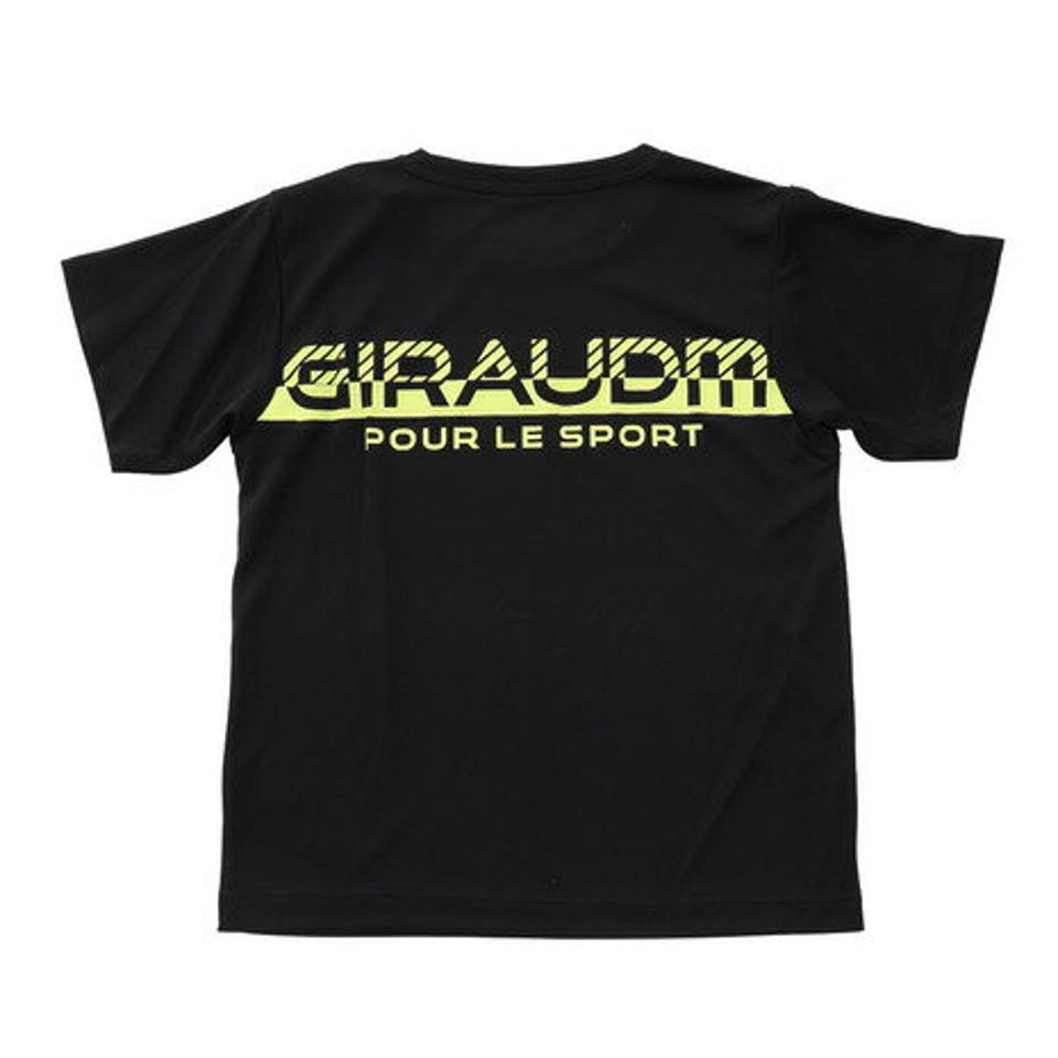 ジローム（GIRAUDM）（キッズ）ドライ 吸汗速乾 UVカット ジュニア Tスーツ 865GM1CD6724 BLK Tシャツ&ハーフパンツセット