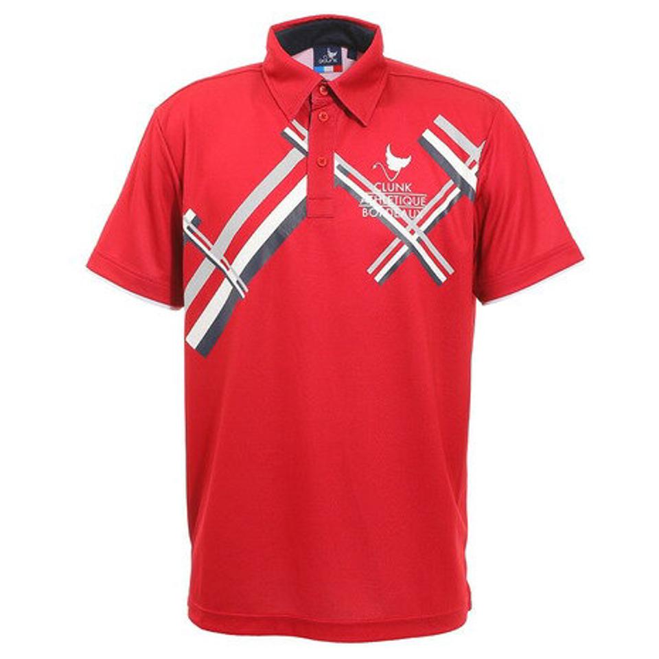 クランク（CLUNK）（メンズ）ゴルフウェア トリコモチーフポロシャツ CL5HTG08 RED