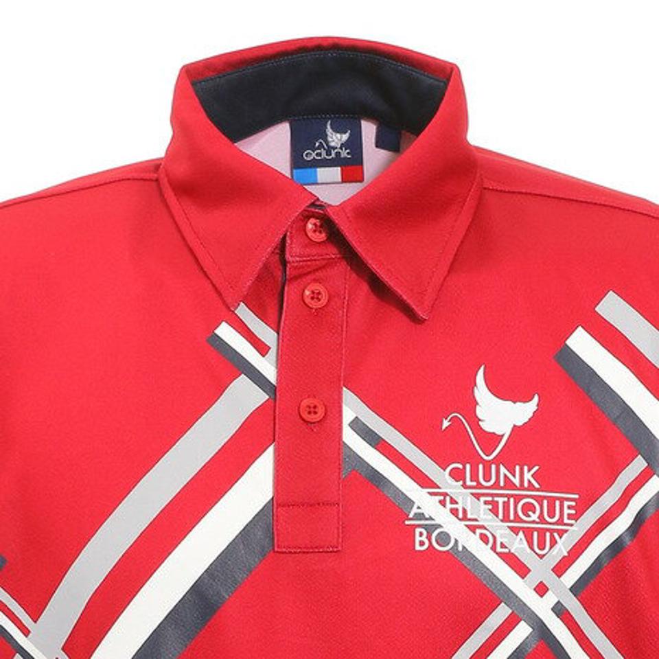 クランク（CLUNK）（メンズ）ゴルフウェア トリコモチーフポロシャツ CL5HTG08 RED