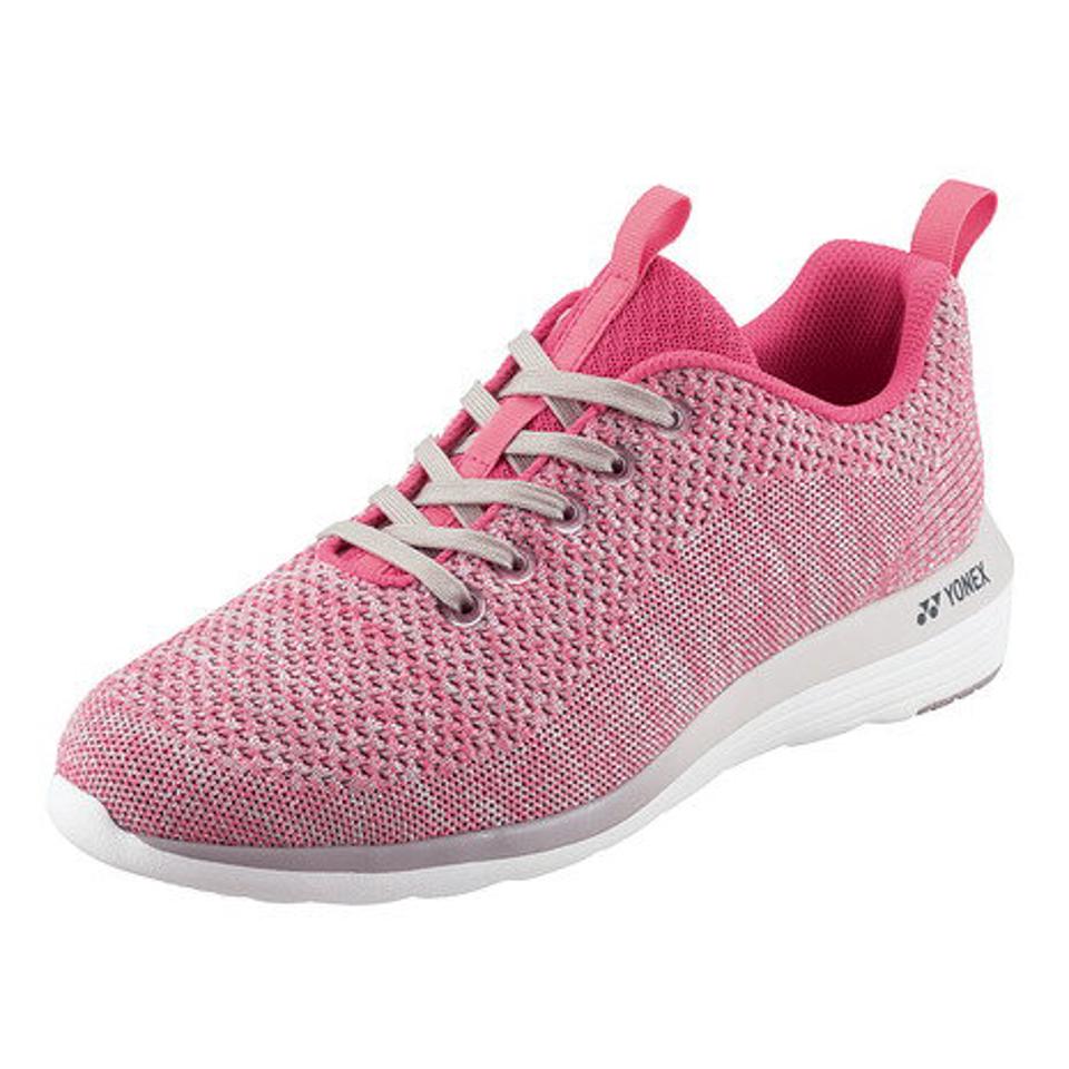 ヨネックス（YONEX）（レディース） スニーカー パワークッション ピンク ネイビー L01Y ウォーキングシューズ クッション性 ニット素材 軽量 通気性 通勤 通学