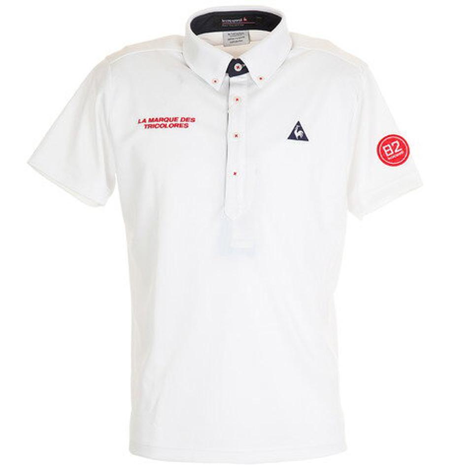 ルコック スポルティフ(Lecoq Sportif) ゴルフウェア ボタンダウン半袖シャツ QGMPJA55XB-WH00 (メンズ)