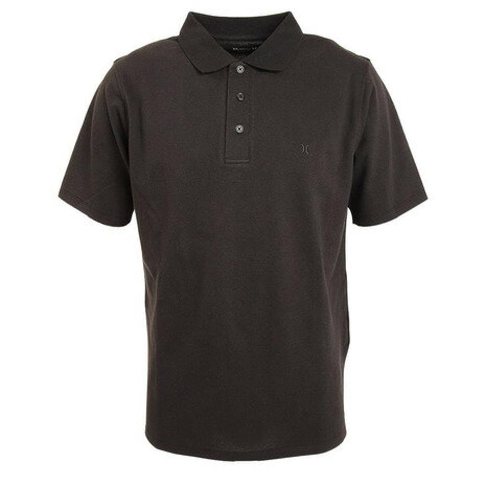 ハーレー(HURLEY) ゴルフウェア 吸汗速乾 夏に最適♪ COTTON PIQUE 半袖ポロシャツ MKT2200006-BLK (メンズ)