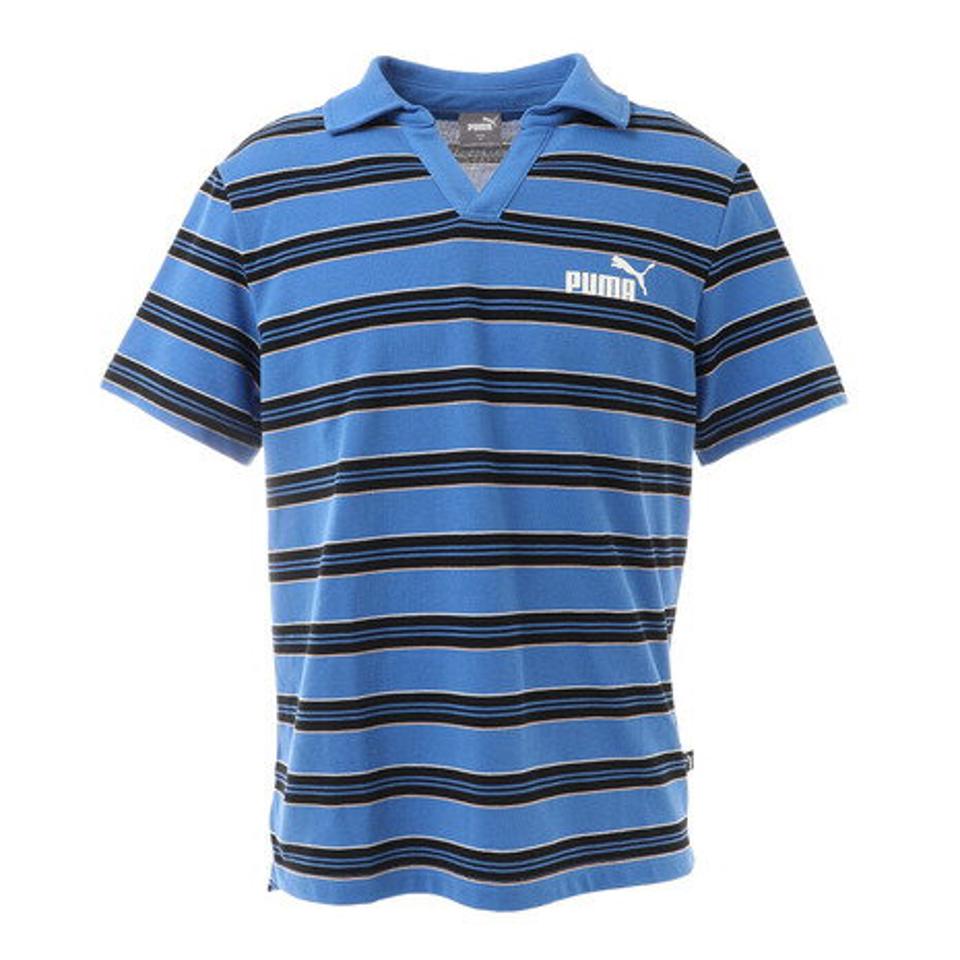 プーマ(PUMA) ESS+ ストライプ オープンポロシャツ 583213-04 (メンズ)