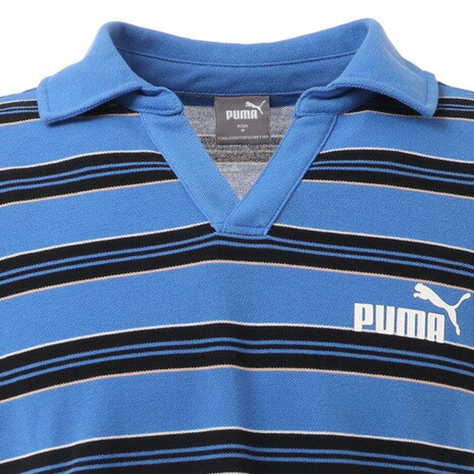 プーマ(PUMA) ESS+ ストライプ オープンポロシャツ 583213-04 (メンズ)