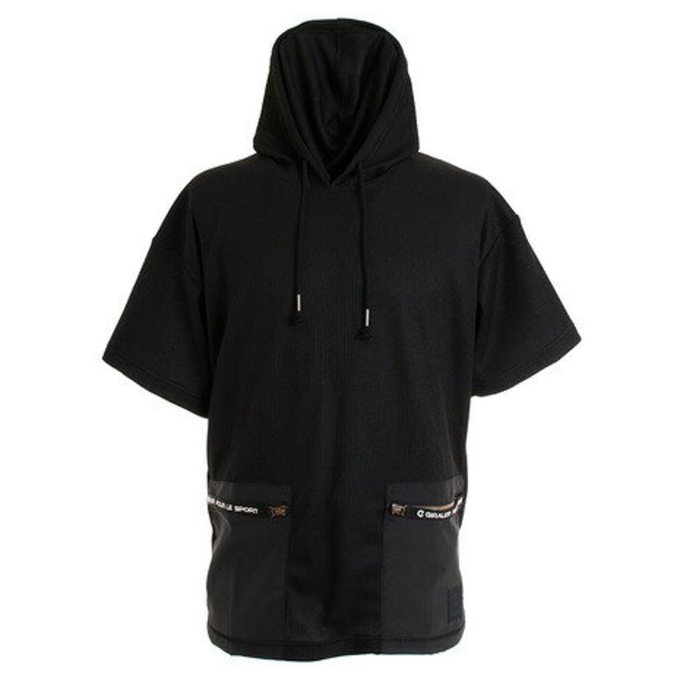 ジローム(GIRAUDM) ドライ 速乾 メンズ ハイブリッド 半袖 パーカー 863GM0UK2374 BLK オンライン価格 (メンズ)