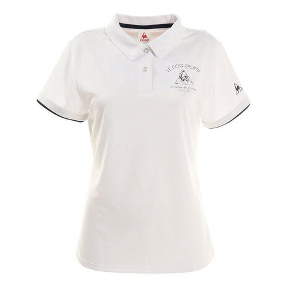 ルコック スポルティフ（Lecoq Sportif）（レディース）半袖襟付きシャツ QMWRJA41XB WHT