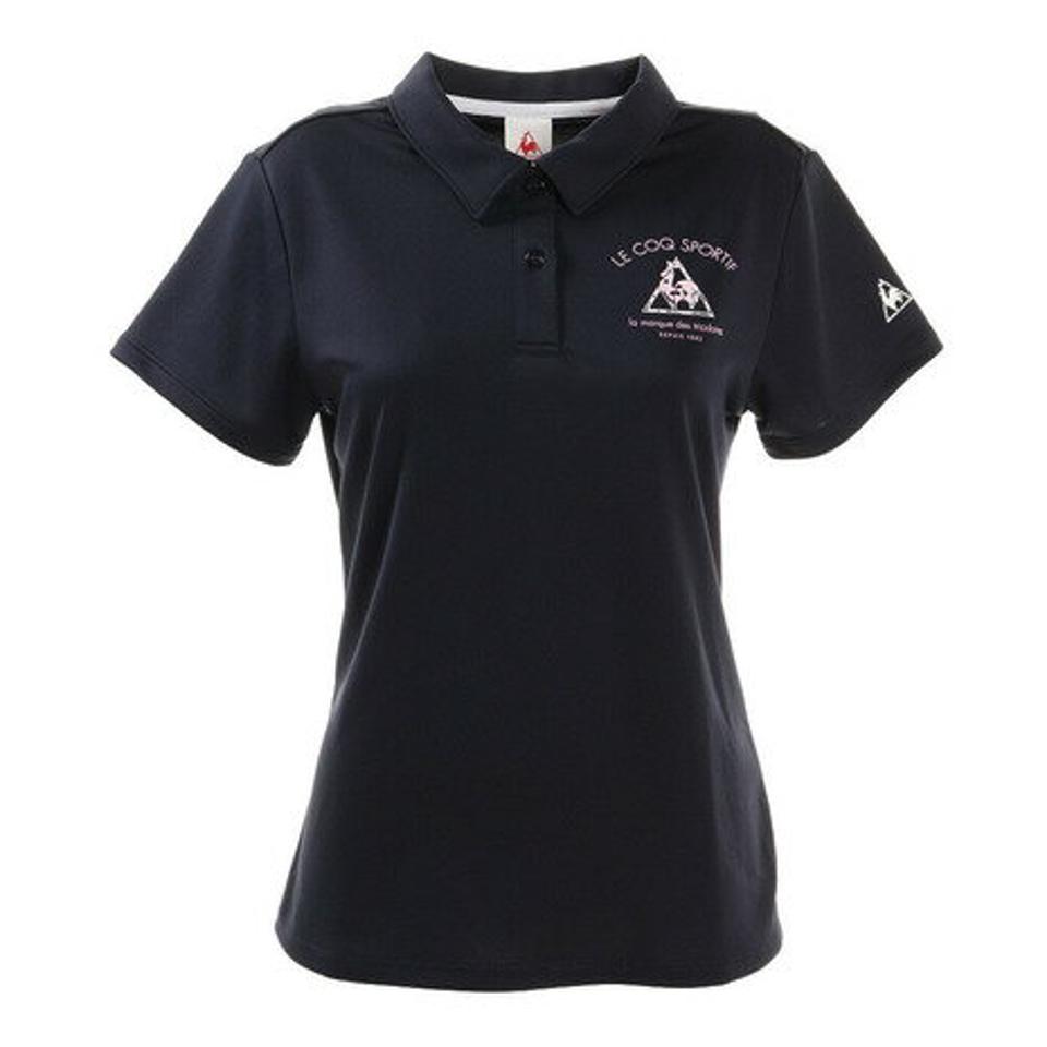 ルコック スポルティフ（Lecoq Sportif） 半袖襟付きシャツ QMWRJA41XB NVY （レディース）