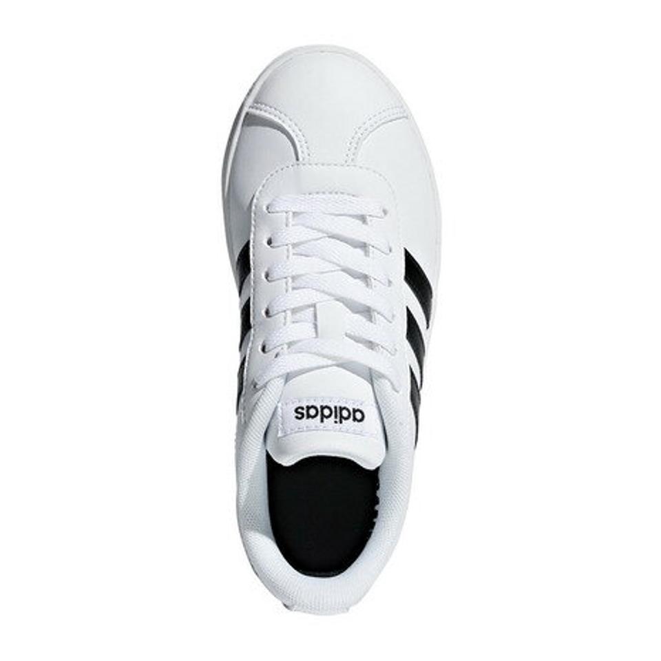 【20％OFFクーポン！3/26まで】アディダス（adidas）（キッズ）VLコート2.0 K VL COURT 2.0 K 白 ホワイト ブラック DB1831 ジュニアスニーカー スポーツシューズ 靴 シューズ キッズ
