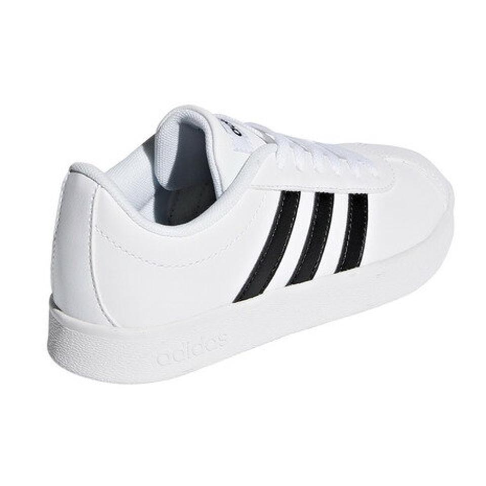 【20％OFFクーポン！3/26まで】アディダス（adidas）（キッズ）VLコート2.0 K VL COURT 2.0 K 白 ホワイト ブラック DB1831 ジュニアスニーカー スポーツシューズ 靴 シューズ キッズ