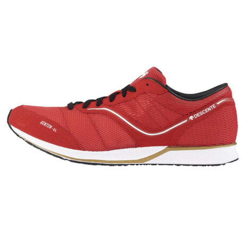 【10％OFFクーポン！】デサント（DESCENTE） ランニングシューズ GENTEN-EL DR1QJF00RD トレーニングシューズ 部活 マラソン　赤 （メンズ）