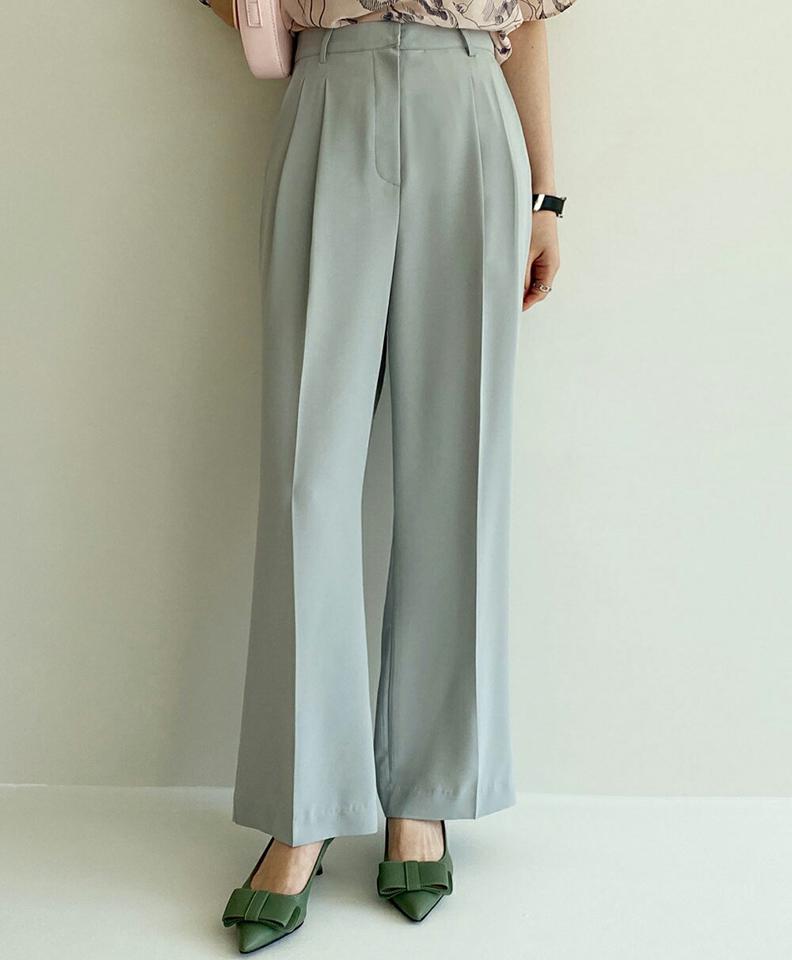 2TYPEワイドスラックス・全8色・b72092 レディース 【pt】スラックス パンツ 単色 無地 シンプル ロング丈 パステル ベーシック オフィスカジュアル ハイウエスト カラーパンツ 春 夏 フェミニン 上品 きれいめ 大人っぽ 韓国ファッション ハイホリHIHOLLI