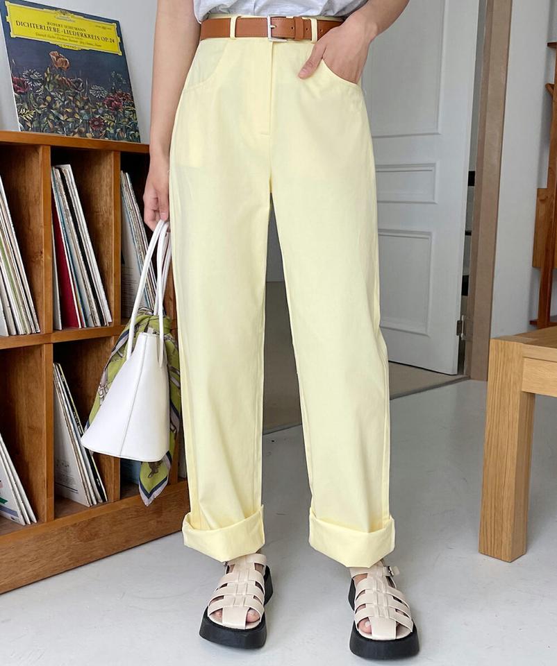 カラーワイドコットンパンツ・全3色・t67106 レディース 【pt】パンツ ズボン ロングパンツ コットン 綿 ワイドパンツ 単色 無地 ベーシック シンプル カジュアル ストレート ワイド ハイウエスト フルレングス 春 夏 秋 韓国ファッション