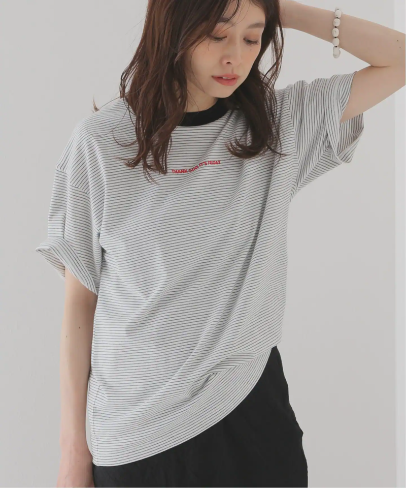 エンブロイダリーボーダーTEE（JOURNAL STANDARD relume）