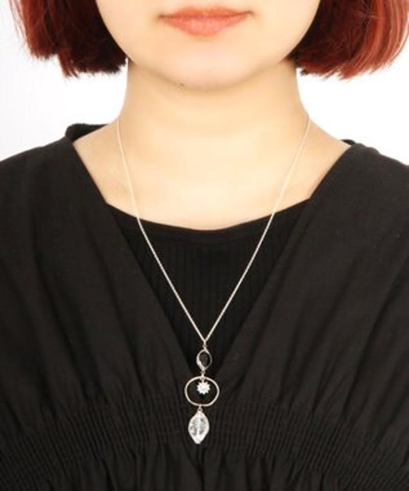 クリスタル×オニキスネックレス(スターリングシルバー)